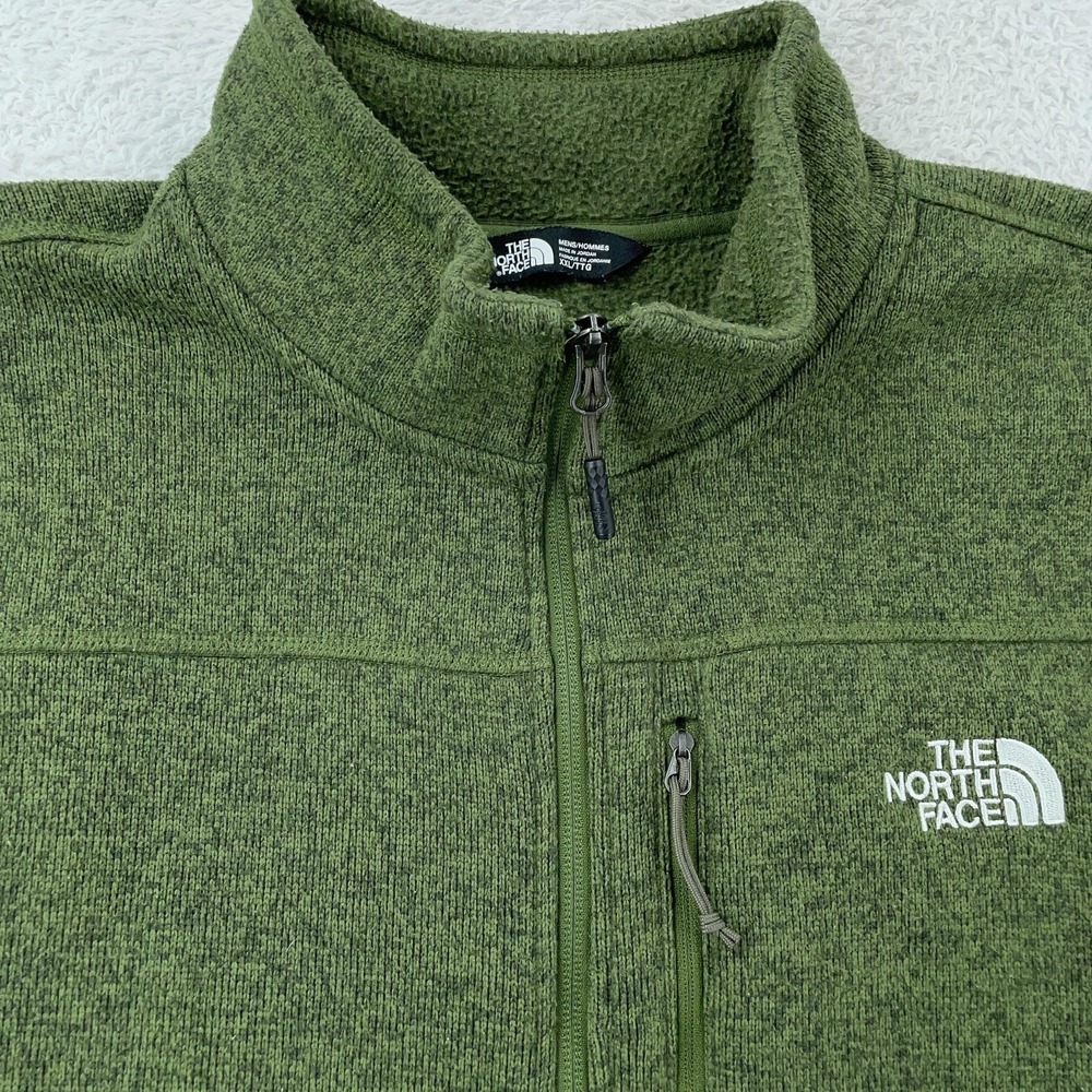 The North Face Pullover FITS‎ XL Green Gordon Lyons Quarter Zip Fleece Sweater